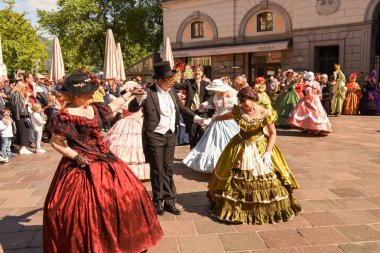 Venedik Maske dansları İsviçre Lugano ile sergilenen