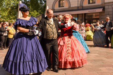 Venedik Maske dansları İsviçre Lugano ile sergilenen