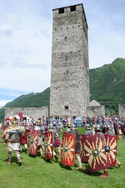 Sergi, Bellinz Castelgrande kalesinde Roma Centurion heyeti