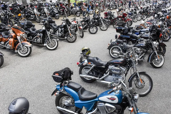 Harley Davidson motocicleta no Swiss Harley Days em Lugano — Fotografia de Stock