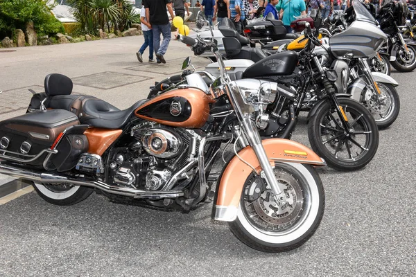 Harley Davidson motocicleta no Swiss Harley Days em Lugano — Fotografia de Stock