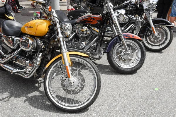 Harley davidson Motorrad an den schweizer harley days in lugano — Stockfoto