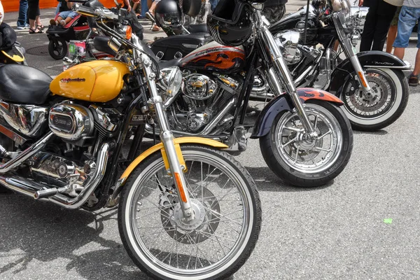 Harley Davidson motocicleta no Swiss Harley Days em Lugano — Fotografia de Stock