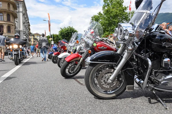 Harley Davidson motorbike at the Swiss Harley Days in Lugano on — Stock Photo, Image