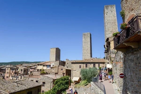 A vista de San Gimignano sobre a Itália — Fotografia de Stock