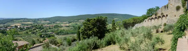 Vue rurale depuis le village de San Gimignano — Photo