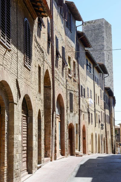 Zobrazit na vesnici San Gimignano na — Stock fotografie