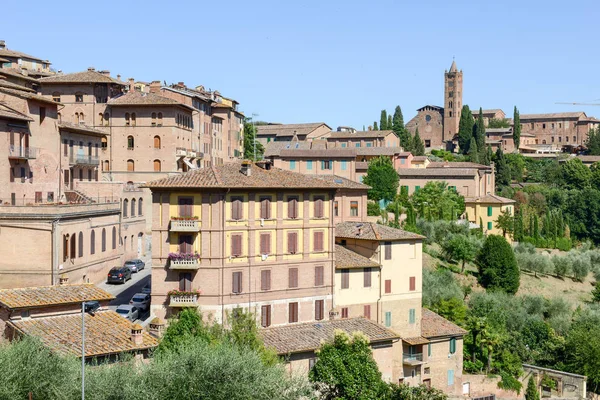 Ancient houses at old Siena on Italy — Stock Photo, Image