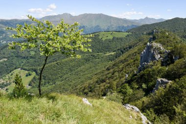 Denti della vecchia mountain over Lugano on Switzerland