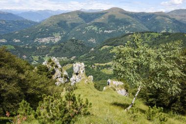 Denti della vecchia mountain over Lugano on Switzerland