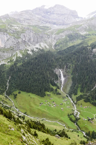 スイス アルプスのキウーザ峠付近のアルプスの景観 — ストック写真
