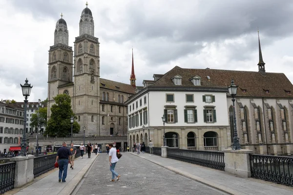 Staré centrum Curychu ve Švýcarsku. — Stock fotografie