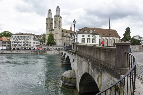 The old city center of Zurich on Switzerland. — Stock Photo, Image