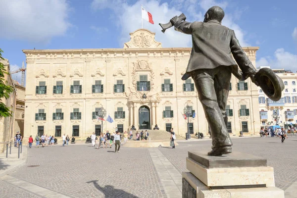 Auberge de Castille. The Prime Minister office. Valletta, Malta. — Stock Photo, Image