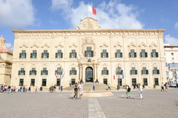 Auberge de Castille. Úřad předsedy vlády. Valletta, Malta. — Stock fotografie