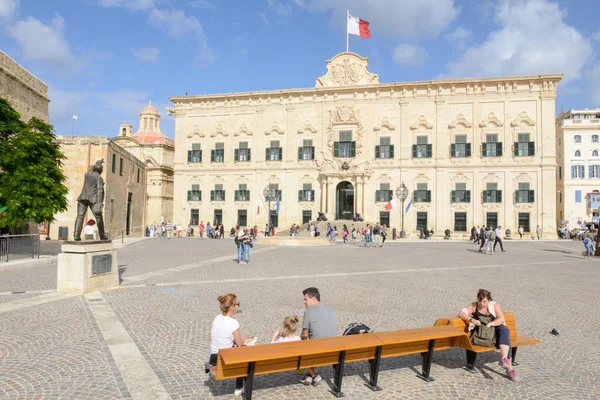 Auberge de Castille. Statsministerens kontor. Valletta, Malta . - Stock-foto