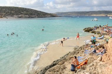 Blue Lagoon Comino Malta üzerinde