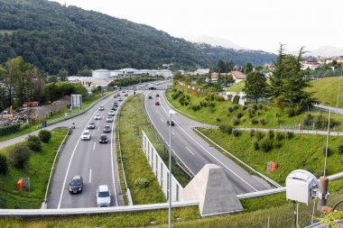 Otobüse İtalyan kısmında İsviçre'nin Lugano