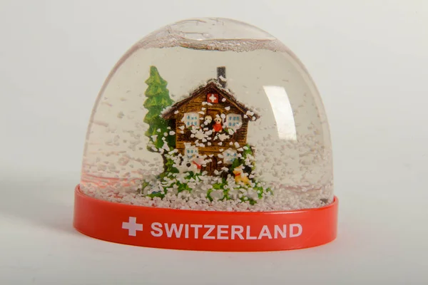 Snow globe Szwajcarii — Zdjęcie stockowe