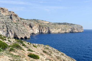 Malta Adası, mavi mağara, sahil