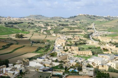 Manzara adanın Gozo, Malta teraslı alan