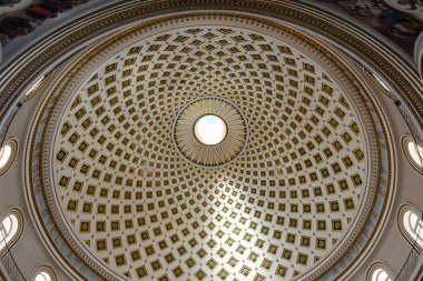 Mosta kilise Malta kubbede iç