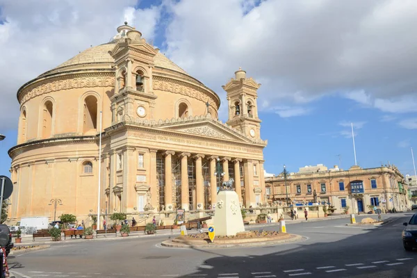 Kirche Mariä Himmelfahrt in Mosta, Malta — Stockfoto