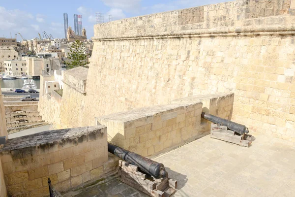 De historische stad van Birgu (Vittoriosa), Malta — Stockfoto