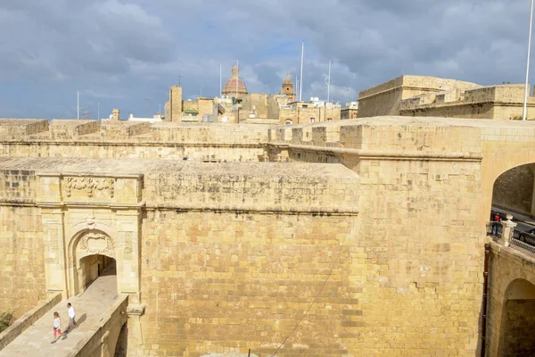 Tarihi şehir, Birgu (Vittoriosa), Malta — Stok fotoğraf