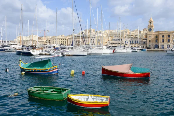 Vittoriosa, az egyik a három város-öbölre, Valletta, Málta — Stock Fotó