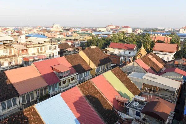 Vue d'ensemble de Battambang au Cambodge Photos De Stock Libres De Droits