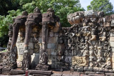 Fillerin üzerinde Siemreap, Kamboçya Angkor Thom, Teras