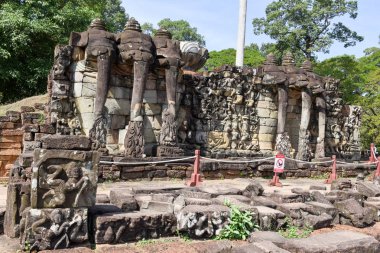 Fillerin üzerinde Siemreap, Kamboçya Angkor Thom, Teras