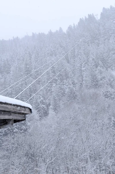 Snöiga landskap i Engelberg på Schweiz — Stockfoto