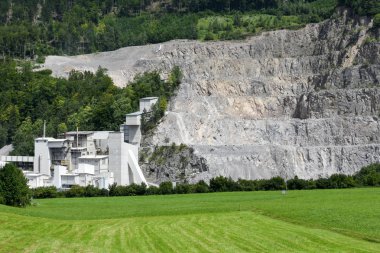 Glarus İsviçre üzerinde taş ocağına