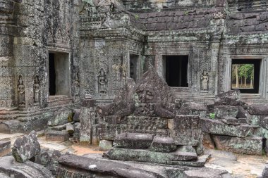Antik Preah Khan Angkor tapınakta. Siem Reap, Kamboçya