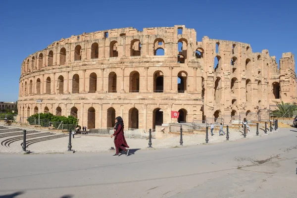 Римський амфітеатр Ель Джем на Тунісі, всесвітня спадщина Унеско. — стокове фото