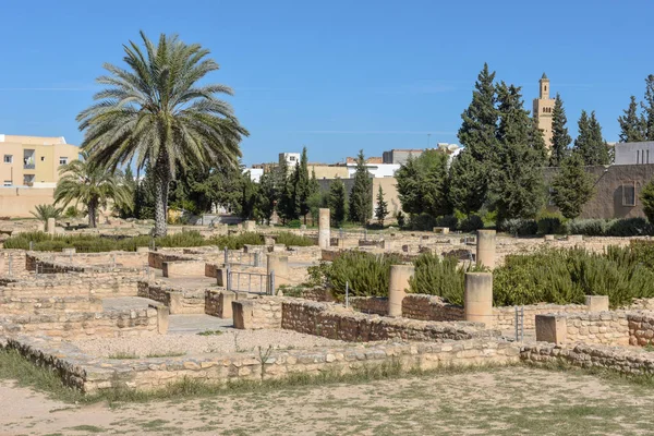 Sítio arqueológico romano de El Jem na Tunísia — Fotografia de Stock
