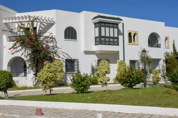 Typowe domy El Kantaoui na Tunezji — Zdjęcie stockowe