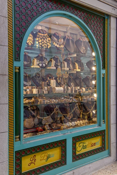 Schmuckgeschäft auf dem Markt in der Medina von Sousse in Tunesien — Stockfoto