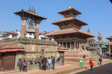 Patan 'daki Durban Meydanı Tapınağı Nepal' de Katmandu yakınlarında.