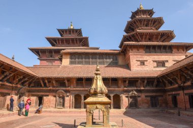 Patan 'daki Durban Meydanı Tapınağı Nepal' de Katmandu yakınlarında.