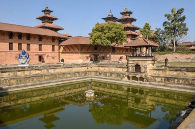 Patan 'daki Durban Meydanı Tapınağı Nepal' de Katmandu yakınlarında.