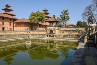 Patan 'daki Durban Meydanı Tapınağı Nepal' de Katmandu yakınlarında.