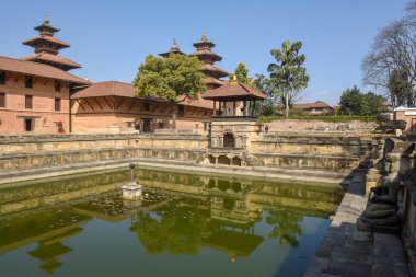 Patan 'daki Durban Meydanı Tapınağı Nepal' de Katmandu yakınlarında.