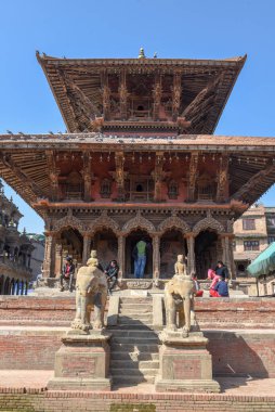 Patan 'daki Durban Meydanı Tapınağı Nepal' deki Katmandu yakınlarında.