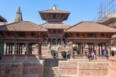 Patan 'daki Durban Meydanı Tapınağı Nepal' deki Katmandu yakınlarında.