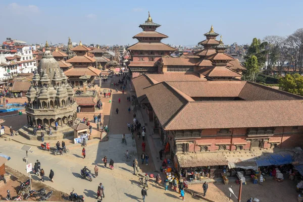 Templo de la plaza Durban en Patan cerca de Katmandú en Nepal —  Fotos de Stock