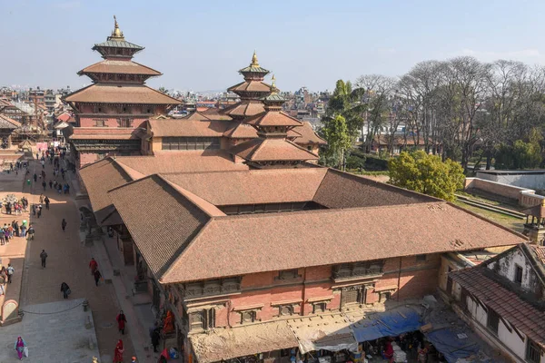 Templo de la plaza Durban en Patan cerca de Katmandú en Nepal —  Fotos de Stock