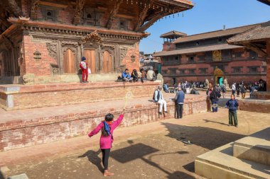Patan 'daki Durban Meydanı Tapınağı Nepal' deki Katmandu yakınlarında.